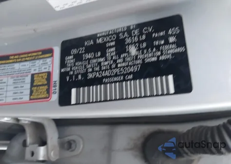 2023 Kia Rio S z USA, uszkodzony, nr VIN 3KPA24AD2PE520497